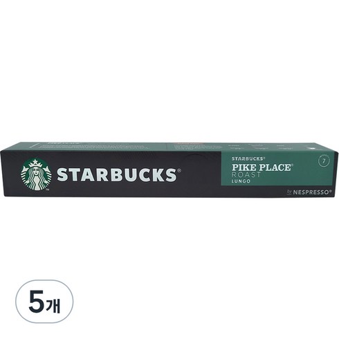 스타벅스 파이크 플레이스 로스트 캡슐커피, 5.3g, 10개입, 5개