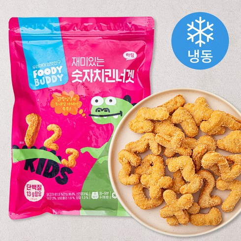 푸디버디 - 푸디버디 재미있는 숫자 치킨너겟 (냉동), 500g, 1개