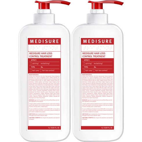 메디슈어 탈모증상완화 트리트먼트, 2개, 1L
