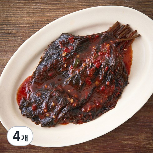 양념깻잎 - 반찬단지 깻잎무침, 1kg, 4개