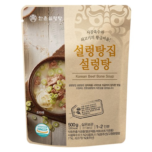 이문설렁탕  500g  8팩 - 한촌 설렁탕집 설렁탕, 1개, 500g