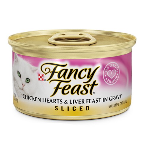 팬시피스트 치킨 하트 앤 리버 고양이 캔, 85g, 1개