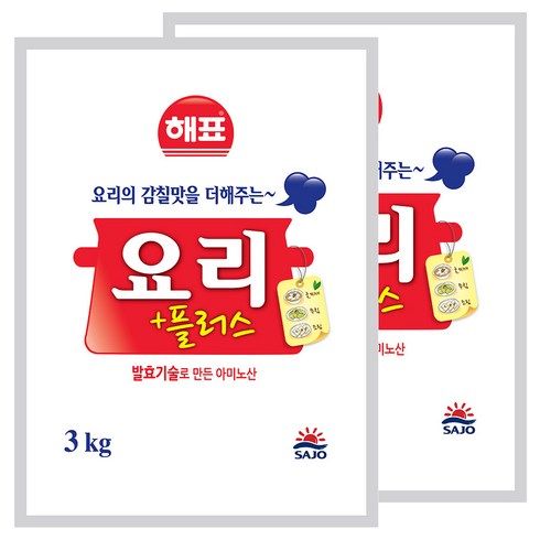 미원3kg - 사조해표 요리플러스, 3kg, 2개