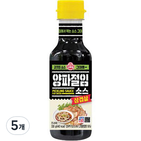 오뚜기양파절임소스 - 오뚜기 삼겹살 양파절임소스, 330g, 5개