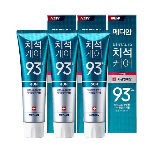 메디안 치석케어 잇몸 치약, 120g, 3개