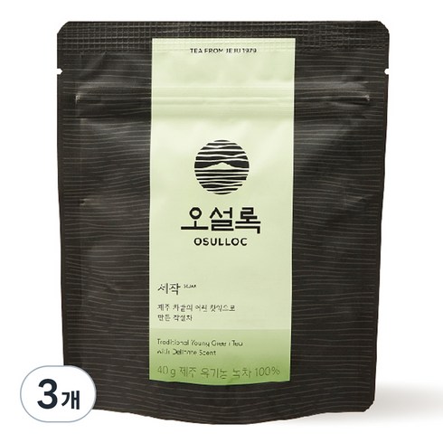 오설록 세작 녹차, 40g, 1개입, 3개