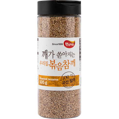 햇님마을 국산 100% 깨가 쏟아지는 우리집 볶음참깨, 105g, 1개