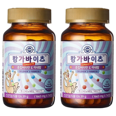 솔가 캉가바이츠 어린이 종합비타민 미네랄 76일분, 76정, 2개