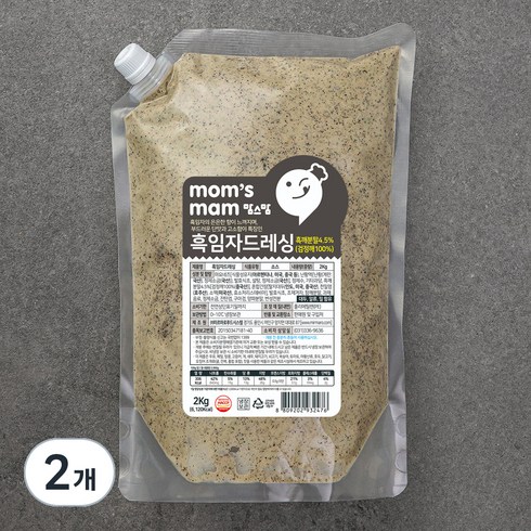 맘스맘 흑임자드레싱, 2kg, 2개