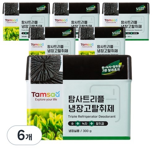 탐사 트리플 냉장고 탈취제 대용량, 300ml, 6개