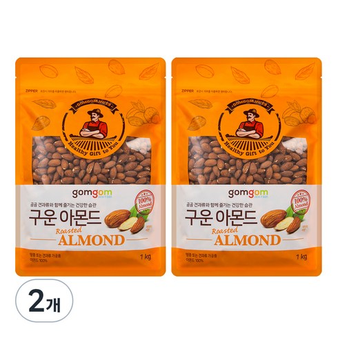 곰곰 구운 아몬드, 1kg, 2개