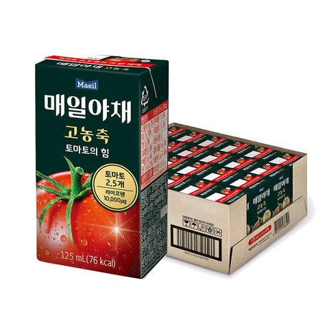 매일유업 매일야채 고농축 토마토의 힘, 125ml, 24개