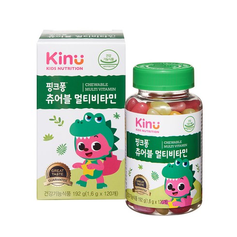 KINU 핑크퐁 츄어블 멀티비타민, 1개