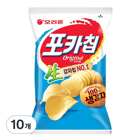 오리온 포카칩 오리지널, 66g, 10개