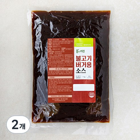 불고기버거소스 - 풀무원 풀스키친 불고기 버거용 소스, 1kg, 2개