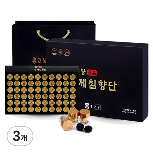 종근당 황제 침향단 + 쇼핑백, 225g, 3개