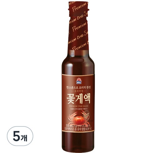 꽃게액젓 - 사조 프리미엄 꽃게액, 550ml, 5개