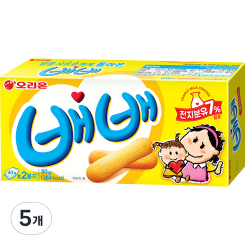 오리온 돌아온 배배, 80g, 5개