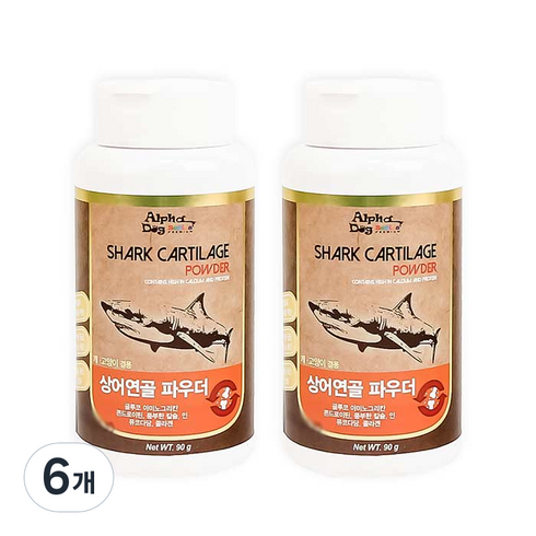 알파독 반려동물 파우더 영양제, 뼈/관절강화, 90g, 6개