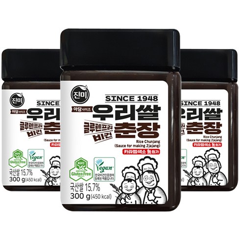 마야항아리춘장 - 진미 우리쌀 춘장, 3개, 300g