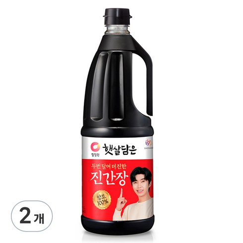 맛있는간장 - 청정원 두번달여 더진한 진간장, 1.7L, 2개