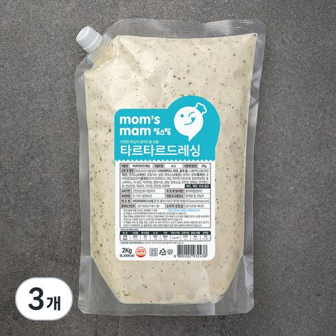 맘스맘 타르타르드레싱, 2kg, 3개