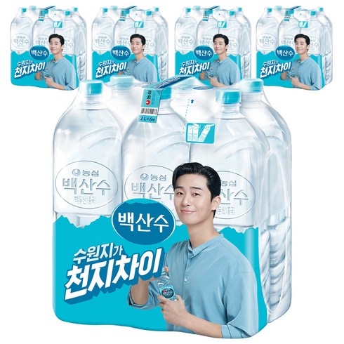 백산수 무라벨 생수, 2L, 30개