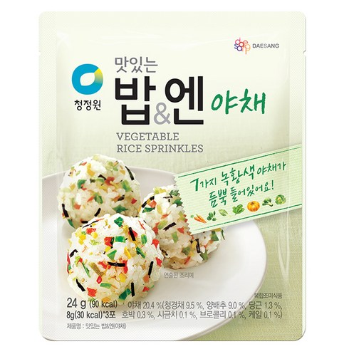 밥이랑 - 청정원 맛있는밥&엔 야채, 24g, 1개