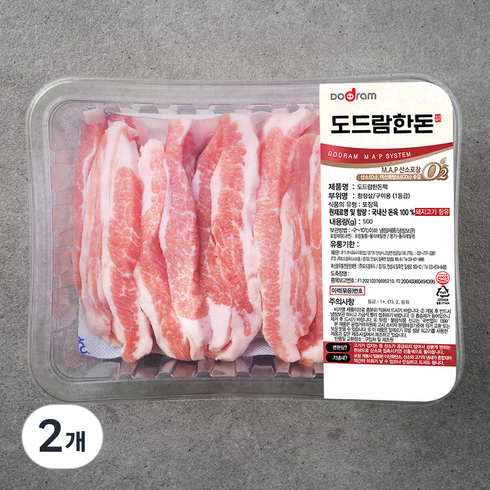 도드람한돈 항정살 구이용 1등급 (냉장), 500g, 2개