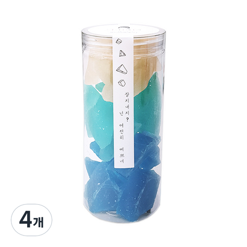 소녀제과 코하쿠토 블루 푸른 바닷 속 맛 츄잉캔디, 250g, 4개