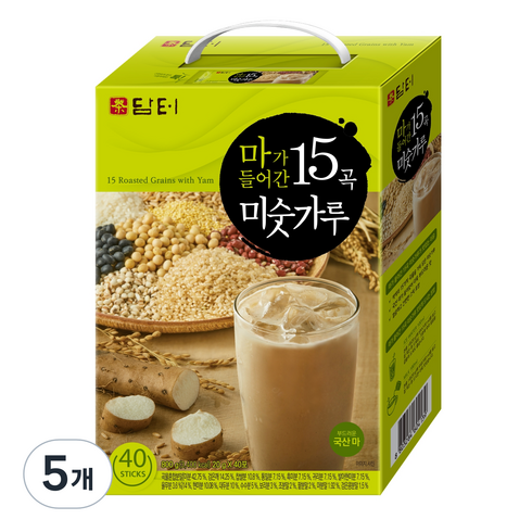 담터 마가 들어간 15곡 미숫가루, 800g, 5개