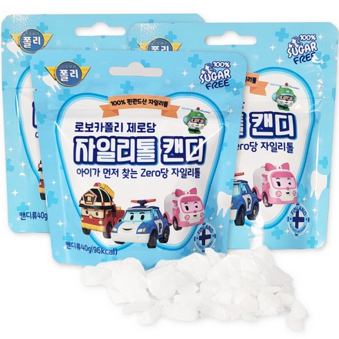 자일리톨 - 로보카폴리 제로당 자일리톨 캔디 40g, 3개