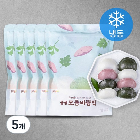 바람떡클래스 - 곰곰 모듬바람떡 (냉동), 720g, 5개