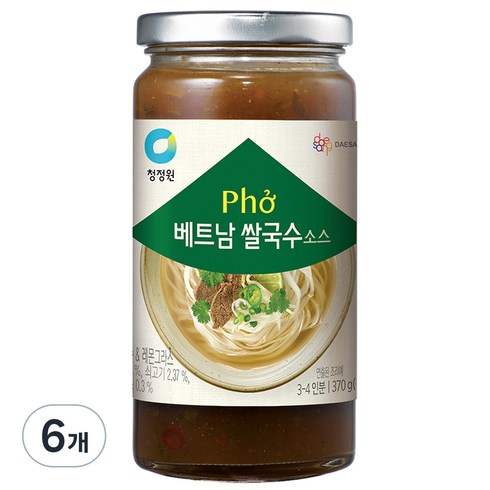 쌀국수육수 - 청정원 베트남 쌀국수 소스, 370g, 6개
