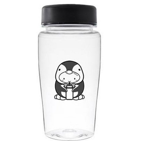 아조아 카우 x 펭귄 페트 보틀, 펭귄보틀 블랙, 350ml, 1개