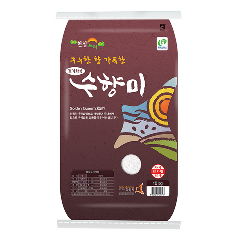 수향미10kg - 수향미 골든퀸 3호 백미 특등급, 10kg, 1개