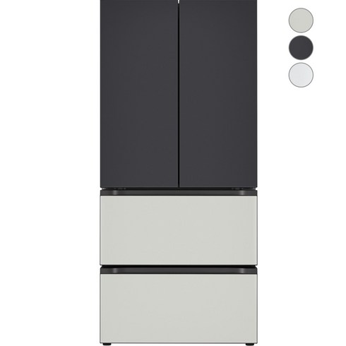 [색상선택형] LG전자 디오스 오브제컬렉션 김치냉장고 Z492AAA123 메탈 방문설치, 블랙 + 그레이 + 그레이, Z492MBG123S