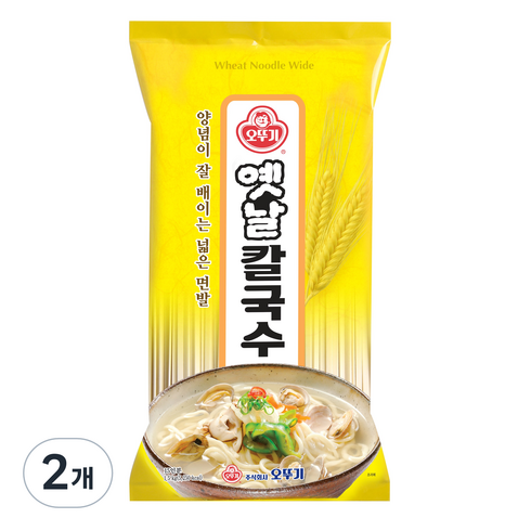 칼국수면 - 오뚜기옛날 칼국수, 1.5kg, 2개