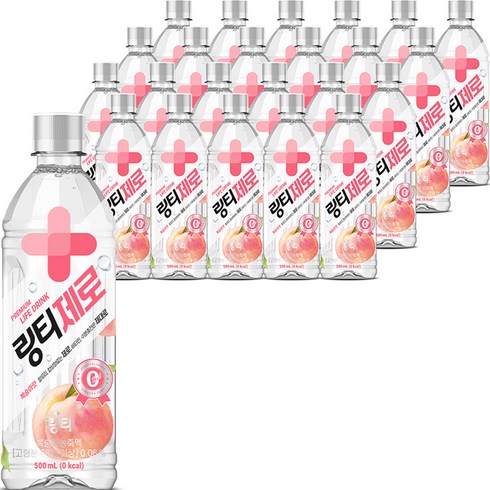 링티제로 복숭아맛, 500ml, 24개