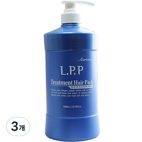 오로라 LPP 트리트먼트 헤어팩, 1000ml, 3개