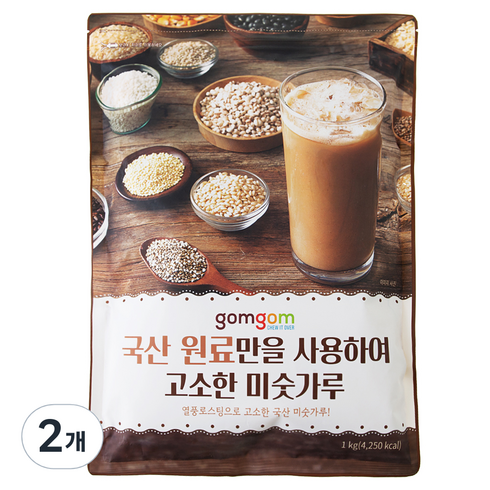 미숫가루구매 - 곰곰 국산 원료만을 사용하여 고소한 미숫가루, 1kg, 2개