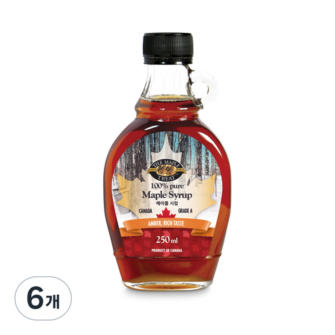 THE MAPLE TREAT CORPORATION 그레이트 메이플시럽, 6개, 250ml