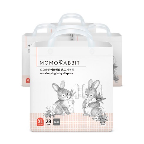 모모래빗 에코씽씽 밴드형 기저귀 아동공용, 특대형(XL), 112매