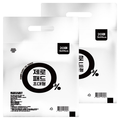 딩동펫 반려동물 제로 배변패드, 20개입, 2개