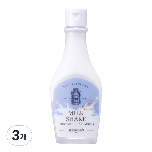 스킨푸드 밀크 쉐이크 포인트 메이크업 리무버, 160ml, 3개