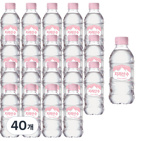 아워홈 지리산수 핑크, 330ml, 40개