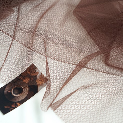 나비손길 웹메쉬 망사패브릭 15종 대폭 원단, 11 초코브라운