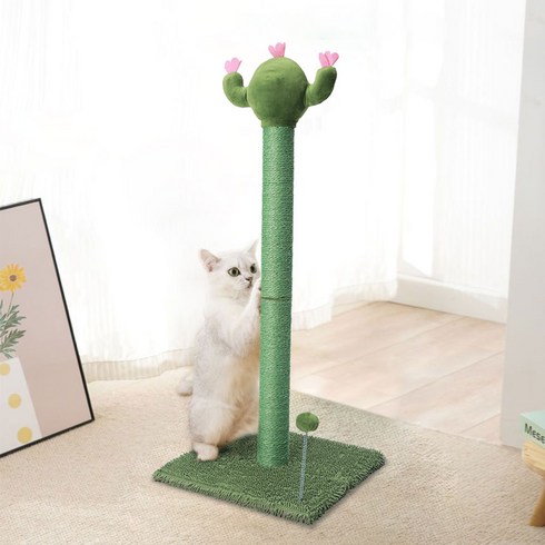 고양이 수직 스크래처 - 멍냥이랑 고양이 선인장 수직 스크래쳐, 1개