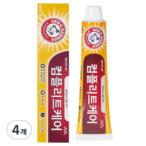 컴플리트케어치약 - 암앤해머 덴탈케어 컴플리트케어 치약, 178g, 4개