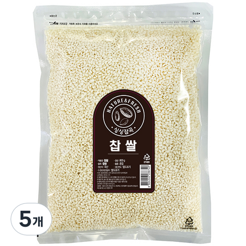 싱싱잡곡 찹쌀, 800g, 5개